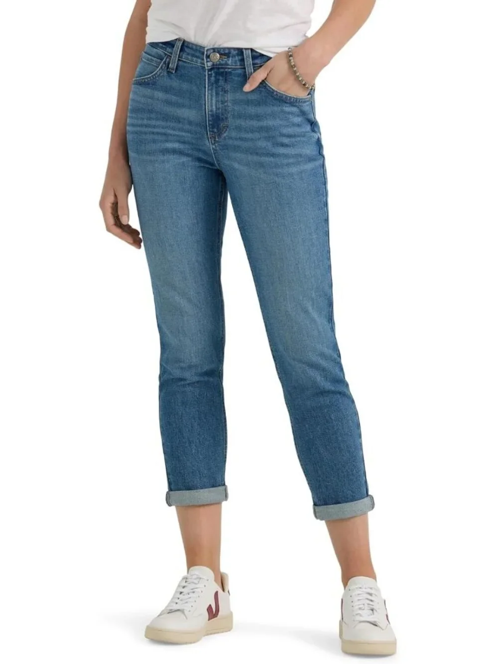 Women's Mid Rise '90s Taper Jeans - Classic Fit, Versatile Denim, Trendy Style